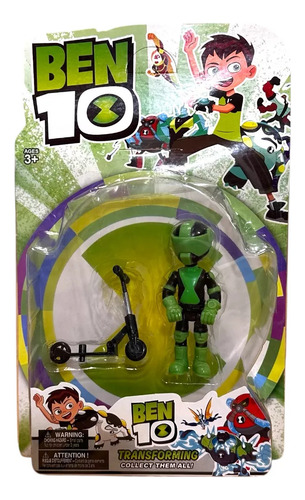 Muñeco Ben 10 Monopatin Figura Articulada 10 Cm