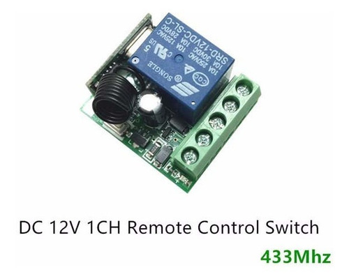 Imagen 2 de 5 de Interruptor Inalambrico Rf 433mhz 12v 10a Control Remoto