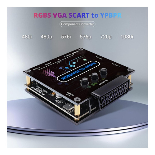 Z Convertidor De Componentes Rgbs Vga Scart A Ypbpr, Señal