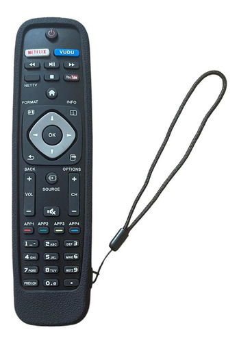 Funda Para Control Philips Tv 32pfl2908 55pfl6900 Negro
