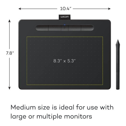 Tableta Grafica 27x20cm Diseño Dibujo Wacom Ctl6100wlk0 Blue