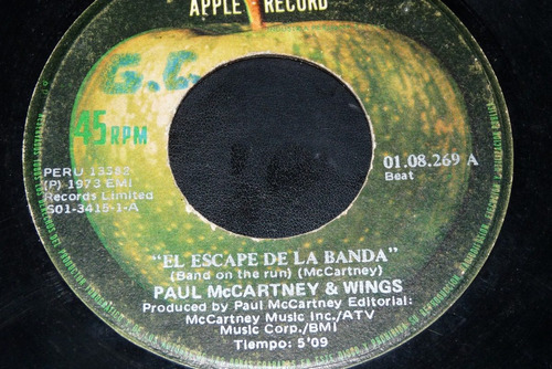 Jch- Paul Mccartney El Escape De La Banda 45 Rpm