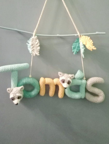 Nombres Tejidos Al Crochet Personalizable (precio Por Letra)