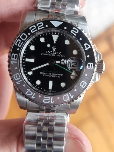 Rolex Gmt Master Ii Bruce Wayne Jubilee. Opt.calidad. Leer Plateado Gris Y Negro Negro