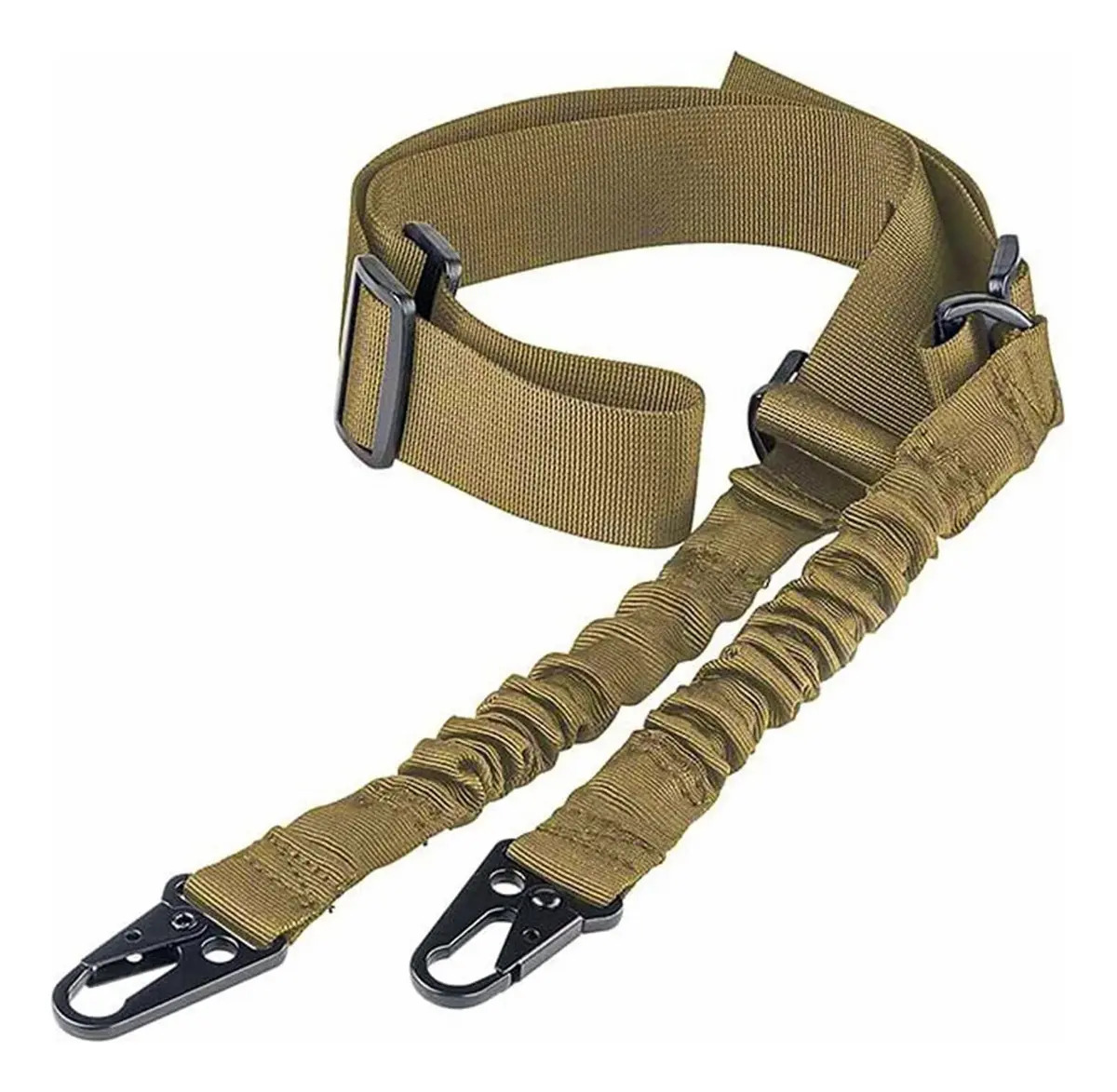 Correa Portafusil Táctica AdooAdii 2 Puntos Bungee Ajustable Marrón Rifle