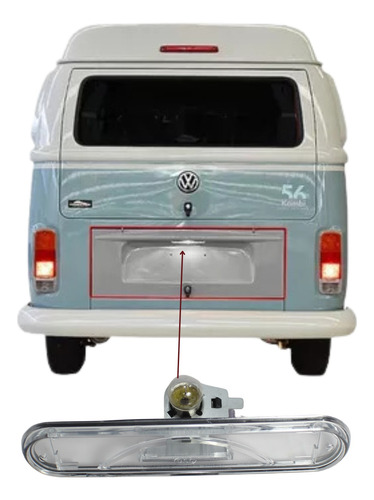 Lanterna Placa Vw Kombi 1998 A 2014 Com Soquete E Lâmpada