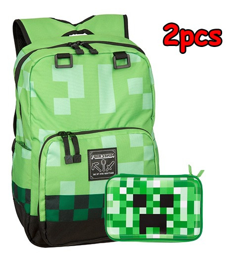 5pcs Minecraft Student Backpack Estuche Para Bolígrafo Gafas 
