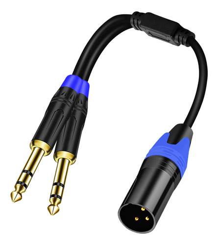 Seefeful Cable De Microfono Dual De 0.250 In 1/4 De Pulgada