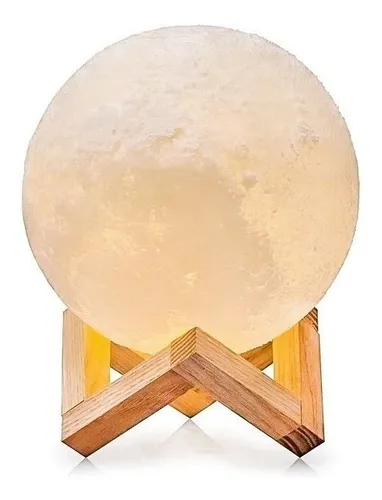 comprar Luminária Abajur Lua Cheia 3d Led 16 Cores + Controle Remoto