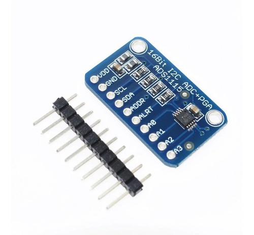 Imagen 4 de 5 de Conversor Adc 16 Bit I2c Ads1115 4 Canales Preamplificado