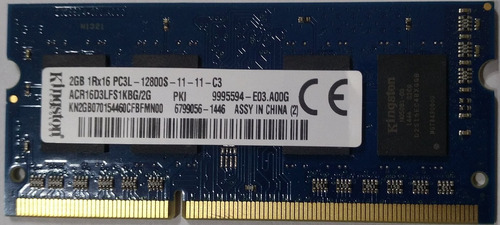 Memorias Ram Notebook 2 Gb Ddr3 Y Ddr3l Testeadas (Usado)