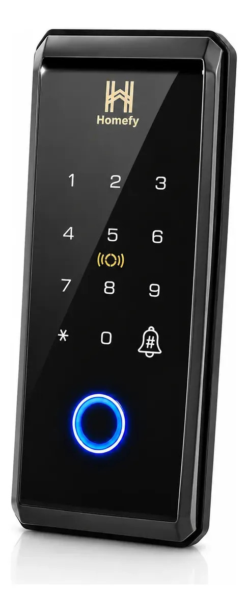 Fechadura Digital De Sobrepor Touch Screen Biometria Preta