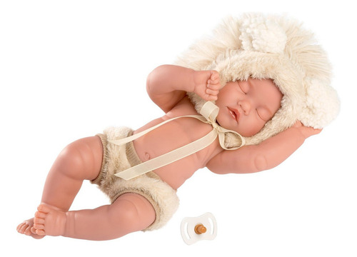 Muñeca Llorens Mini Baby Bebota Ropa Leon 30 Cm Articulada