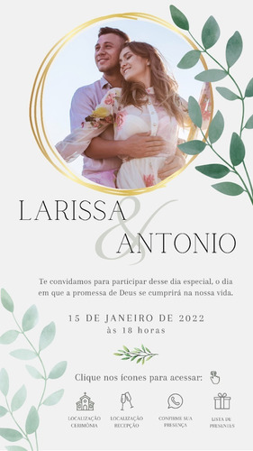 Convite Casamento Interativo Virtual Para Whatsapp