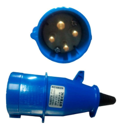 Pino 3 Polos+terra Steck 220v 16a Azul  N4079