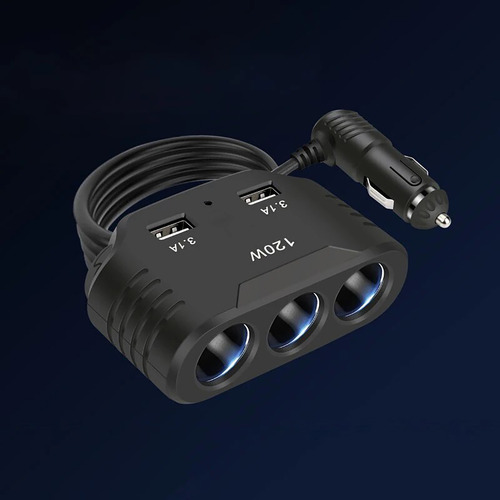 Adaptador Para Enchufe Encendedor Auto 1 A 3 Qc 3.0 Pd20w