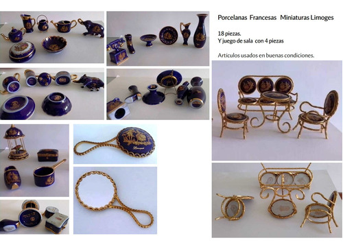 Colección Porcelanas  Francesas  Miniaturas Limoges 