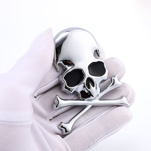 Pegatina 3d De Metal Calavera For Coche & Motocicleta E