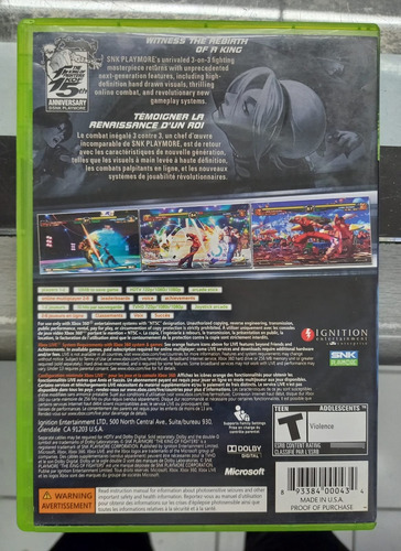 The King Of Fighters Xii Xbox 360 (Usado)