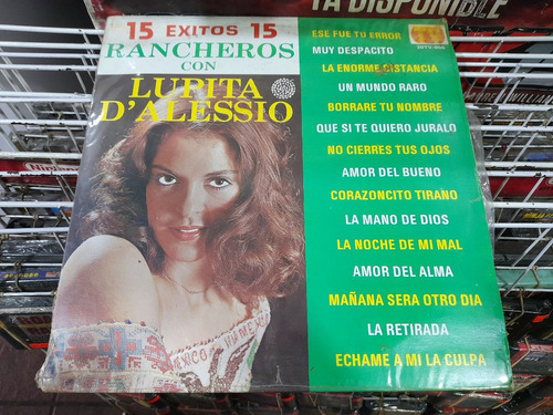 Lp Lupita D'alessio 15 Exitos Rancheros En Acetato,long Play