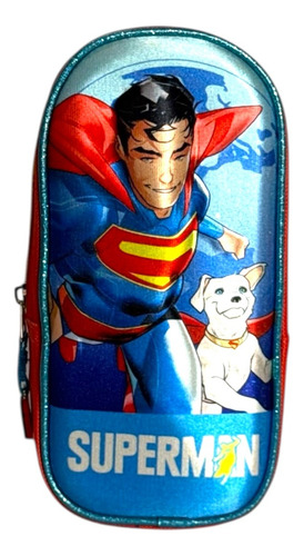 Kit Mochila Superman Lonchera Lapicera Primaria Original Azul Azul