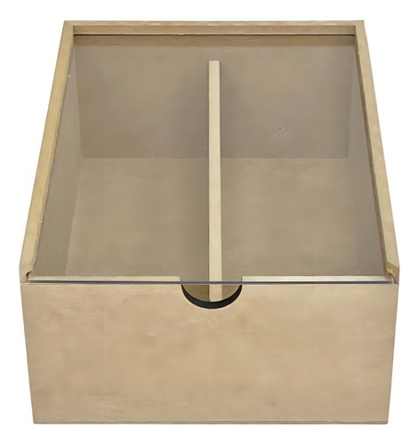Caixa Estojo Mini Vinho Dupla Tampa Acrílico Mdf - 25x18x10