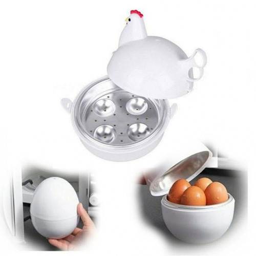 Imagem 5 de 6 de Forma Para Fazer Ovo Cozido Microondas Egg Cooker 4 Ovos