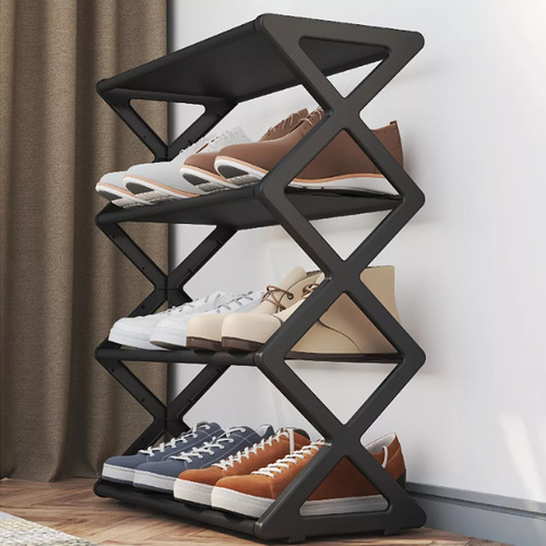 Organizador De Sapatos, Prateleira Multiuso, 4 Camadas, Cor