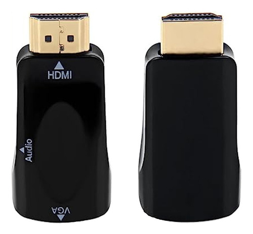 Adaptador Convertidor Hdmi A Vga + Audio + Dc