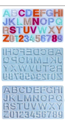Molde De Silicon De Abecedario Para Resina Letras Y Números