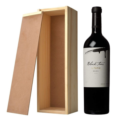 Vino Tapiz Black Tears Malbec En Caja De Madera