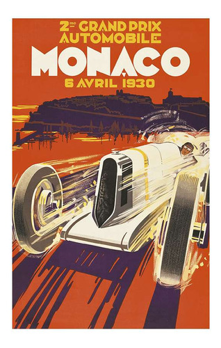 Vinilo 40x60cm Vehiculos Grand Prix Automobile Carrera