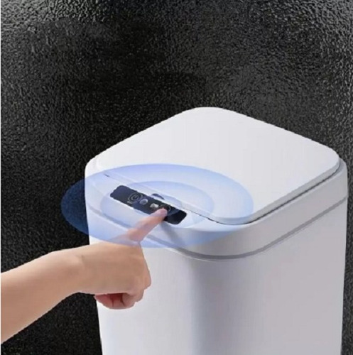 Lixeira Inteligente Sensor Automático Banheiro Cozinha 15lts Cor Branco