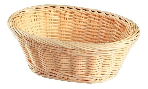 Panera Cesta Canasto Fuente Ovalada Rattan 23*16*7cm Hogar