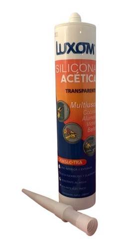  Silicona Acetica Cartucho 280ml Transparente Luxom Derplast