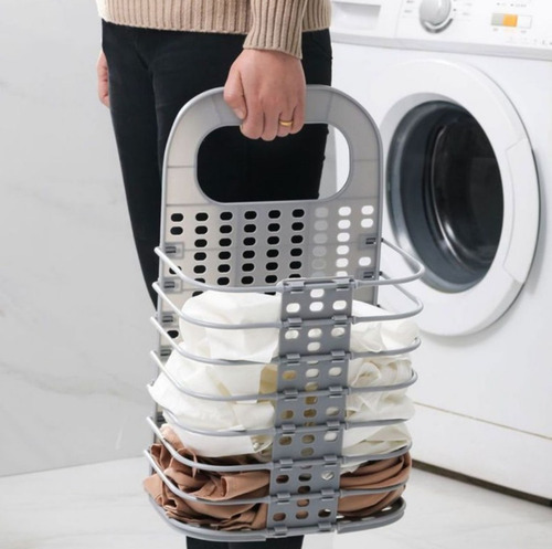 Imagem 2 de 6 de Cesto Grande Multiuso Dobrável Roupa Suja Organizador