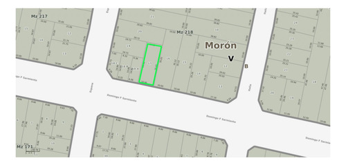 Lote De 250 M2 Sobre Avenida Sarmiento Entre España E Italia, En Castelar.