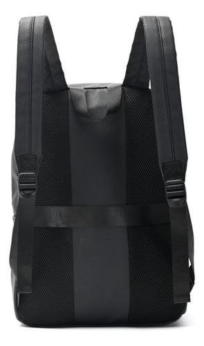 Mochila Urbana Portanotebook Go Cuero Ecológico Wanderlust Color Negro Diseño De La Tela Lisa