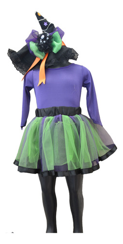 Disfraz Bruja Niña Tutu