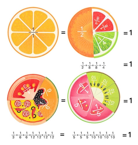 Jogos De Matemática De Frações De Frutas, Quebra-cabeça