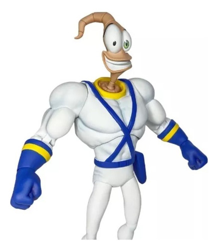 Figura Jim Lombriz Original Earthworm Jim Con Accesorios