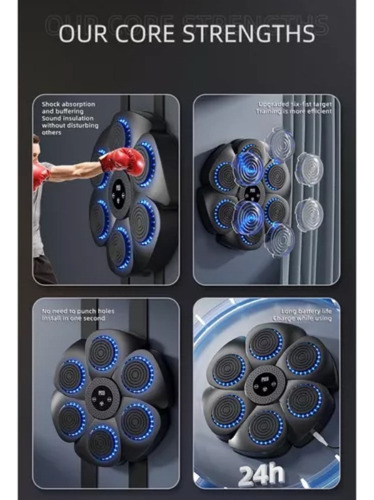 Máquina De Boxeo Musical Bluetooth Inteligente + Guantes