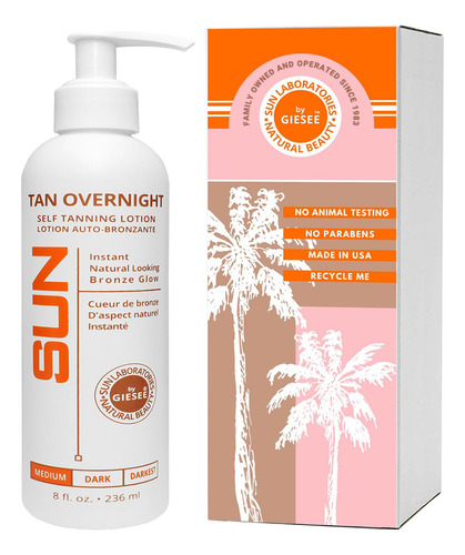 Sun Self Tanning Lotion In Medium 8 Fl Oz / 236 Ml - Self Ta