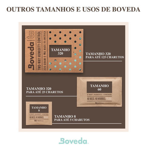 Boveda 72% - 60g Dp C/12un Umidificador Charutos