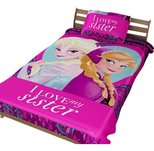 Cobija Cama Sencilla Frozen Minnie Princesas Sofia Disney