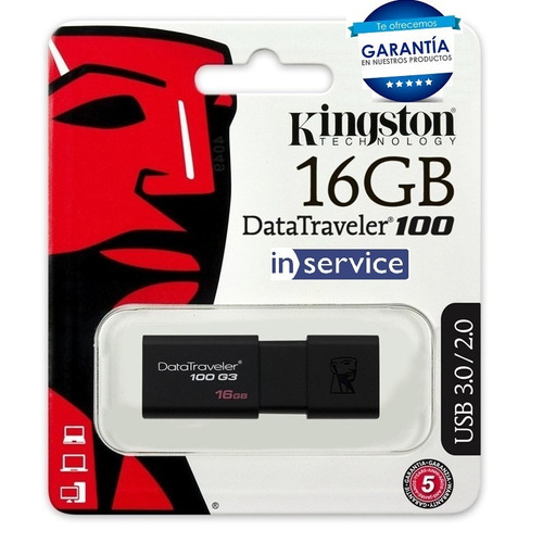 Pendrive Kingston 16gb Datatraveler 100 Usb 3.0 G3 Original 