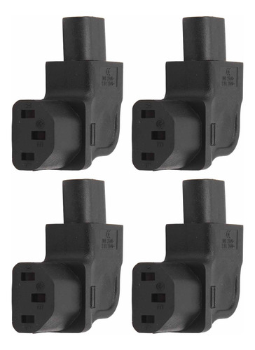 Adaptador De Corriente De 90 Grados, 4 Piezas Iec320 C8 A C1