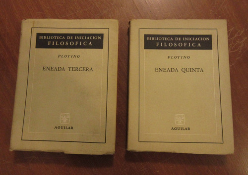 Lote 2 Libros Plotino - Eneada Tercera Y Eneada Quinta