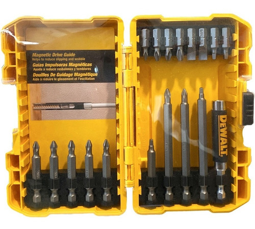 Set De 18 Puntas Para Destornillador Estuche Uso Rudo Dw2174