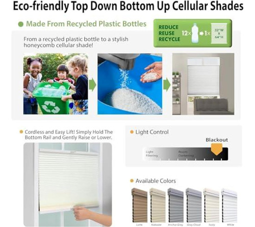 Muebles Dez Inaldo 1.5 Blackout Cellular Shade, 23w X 48h, C